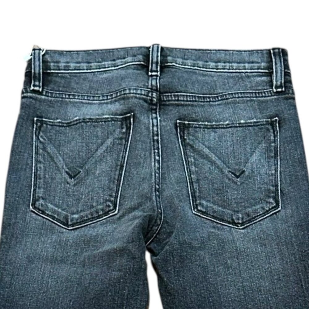 Hudson Nico Mid Rise Straight Inseam Split Black Star Denim Jeans Size 25 NWT - Picture 4 of 11